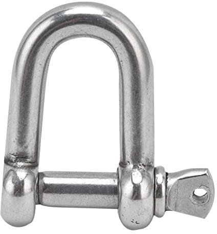 QANYEGN D Rings, Screw Pin Anchor Release Buckle, Stainless Steel D Shaped Bow Release Buckle for Chains, Outdoor Camping and Survival Ropes(M12)