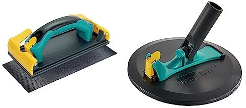 wolfcraft 4056000 Ponceuse à Main - Cale à Poncer pour Plaques de Plâtre & 4052000 Kit ponceuse rotative Ø 225 mm | Pour plaques de plâtre, 3 pièces