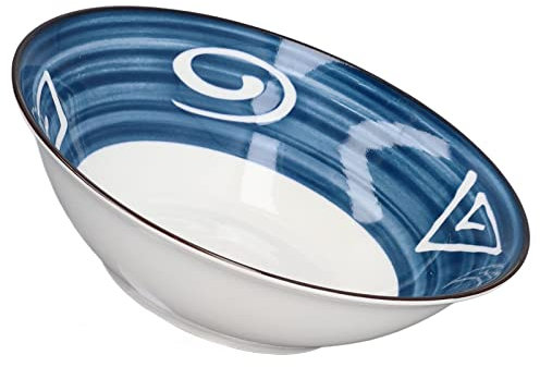 Topyond Retro Cereal Bowl with Ancient Chinese Character Patterns, Small Multipurpose Dishwasher Safe Cereal and Kitchen Bowls
