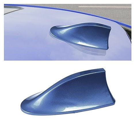 CGEAMDY Auto Haifischflossen-Antenne Abdeckung Verkleidung, FM/AM-Antenne, Hergestellt Aus ABS, Geringer Windwiderstand, für SUV, Trucks, Vans, Auto Tuning (Blau)
