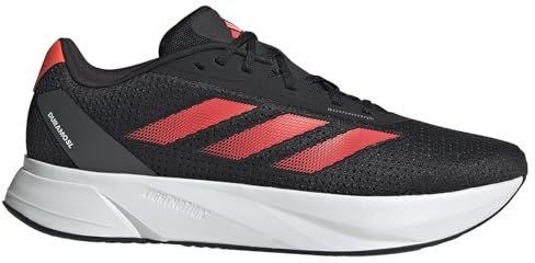 adidas Herren Duramo SL Running Shoes Laufschuhe, Carbon Black/SOLAR RED/Grey SIX, 46 EU