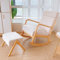 LOERSS Outdoor Interiors Allwetter-schaukelstuhl, Glider, Schaukelstuhl Aus Holz, Moderner Kinderzimmer-Glider-Rocker-Lounge-Sessel, Mit Gepolstertem Sitz, Bequeme Neigung Der Rückenlehne