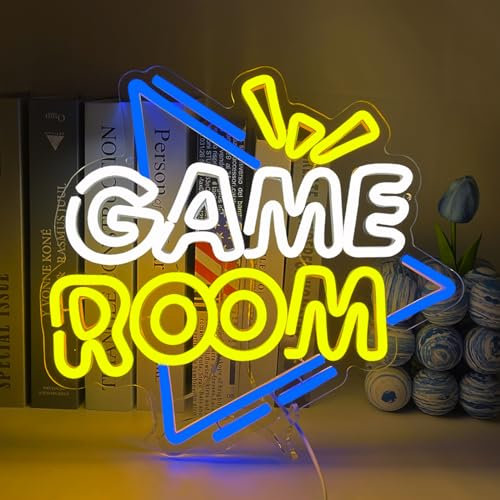 UExnkj-Y Gioco al Neon Game Room Luci al Neon Insegna al Neon Game Alimentato Tramite Cavo USB Con Interruttore Regalo di Natale Luci al Neon per la Decorazione Della Sala eSport (game room1)