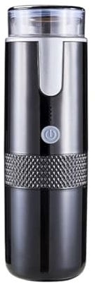 HUTSRAI Cafetera ElectróNica MáQuina de Espresso Recargable Cafetera PortáTil para AutomóVil Hacer Café Molido y Espresso Viajes Camping