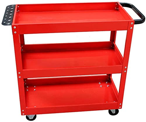 Multifunktionale tragbare Sackkarren, Recyclingfahrzeuge, Servierwagen, Ganzstahlsäule, ABS-Kunststoff, mit Feststell-Gummirad, leicht zu reinigen, Schönheitssalon, Tragkraft 80 kg, 38,5 x 35 x 69 cm