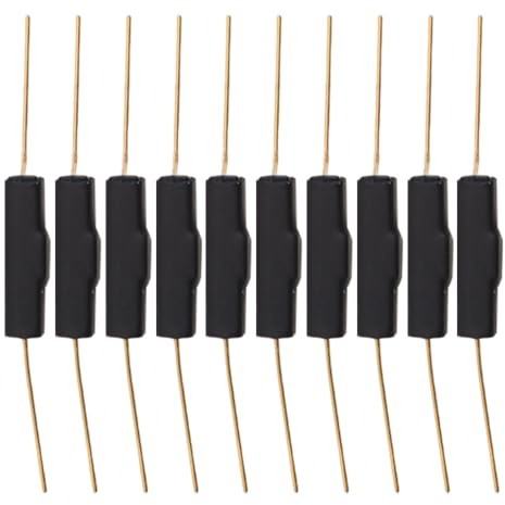 Ieron 10 Stück Kunststoff-Reedschalter, Reedkontakt, Magnet in der Nähe – Stromkreis unterbrechen, Magnet entfernt – Stromkreis verbinden, magnetischer Induktionsschalter