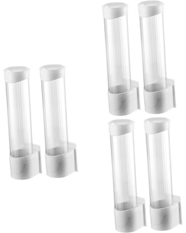 6 Piezas Portavasos De Papel para Colgar En La Pared Portavasos Montado En La Pared De Baño Dispensador De Tazas Tipo Tirón Sin Perforar De Cabilock