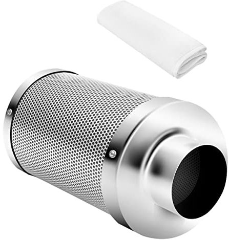 MERRYHAPY 4 Geruchswäscher Australien Jungfräulicher Filter Aktivkohle-vorfilter Belüftungssystem Für Zuchtzelte Kanallüftersieb Geruchsbekämpfungswäscher Kohlenstoff Silver Verzinktes Blech