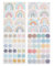 76 piezas Colores Arcoiris Adhesivo，Pegatinas de Pared Habitación Infantil Salón, Decoración Hogar Extraíble Vinilo para Niños Bebé Niña