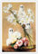 CKLEHYXI Halloween-Wanddekoration, Rosen und Lilien, Geister, Poster, Bauernhaus, Blumen, Ölgemälde, lustiges Geisterbild, dunkle Akademie, Wandkunst, Schlafzimmerdekoration, 40,6 x 61 cm, ungerahmt