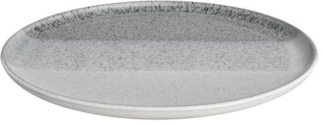 Denby - Studio Grey Accent Round Platter - Dishwasher & Microwave Safe Crockery - Unique Hand Glaze Effect - Versatile Piece - Ceramic Stoneware - Chip & Crack Resistant - L31xW31xH2