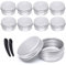 9Pcs Aluminum Tin Jars 20ml, GAUATO Travel Pots for Toiletries Sample Pots Empty Small Pots with Lids, Lip Balm Containers Round Mini Makeup Containers Travel Tubs for Lotion, Cream, Mini Candles