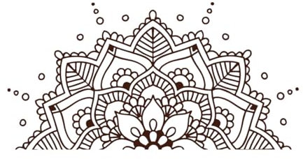 Schlafzimmer Kopfteil Boho Bohemian Dekor Halb Mandala Wandtattoo Yoga Studio Ornament Mandala Vinyl Wandaufkleber-L-44x92cm-Coffee