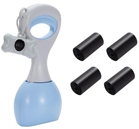 ZLLkeji Recogedor de Excrementos para Perros Recogedor Caca Perro Portátil Recoge Cacas de Mascotas con 5 Bolsas de Basura y 1 Dispensador de Bolsas para Gatos y Perros Al Aire Libre Interior