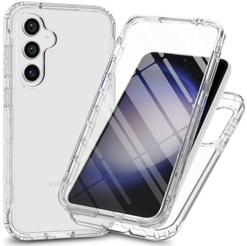XINNI Funda para Samsung Galaxy A56 Antichoques 360 Grados con Protector de Pantalla Integrado Robusto Doble Cara Bumper Transparente Case Completa Carcasa, Cristal