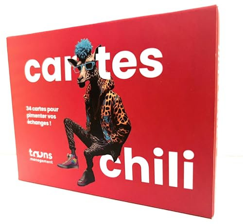 tOons management - Jeu de Cartes “Chili” - Dynamisez Vos Réunions et Pimentez Vos Moments en Famille - 35 Cartes pour Dynamiser, Créer Un Regard Décalé et Ajouter du Fun