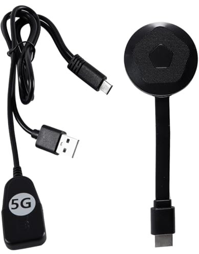 Nicear Adaptador De Pantalla HDMI Inalámbrico 4K Dual H.265/HEVC Decodificador AirPlay/Miracast/DLNA/AirMirror Adaptador Para Android/iOS/Windows/Mac/Proyector Duplicación De Pantalla Sin Retrasos