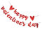 PRETYZOOM 1 Stück Valentinstag-Party-Banner wandverkleidung wand polsterung Wanddekoration Chef valentinstag dekorationen party dekoratives banner valentinstag dekoratives banner Papier rot