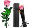 Ewige Rosa Rose mit echtem Stiel | Zeitloses Blumengeschenk in Rosa-Tönen | Unverwelkliche Blumen-Arrangement in schwarzer Geschenkbox – Perfekt Ewige Infinity Rosen Geschenk für Freundin & Braut​​