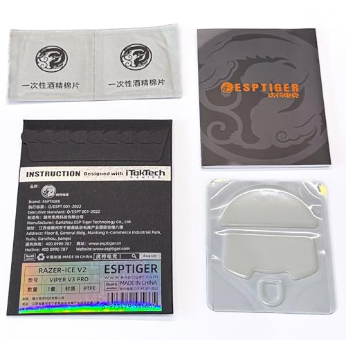 Genuine Esports Tiger ICE Edition V2 - Replacement Mouse Pads - Razer Viper V3 PRO Gaming Mouse Feet