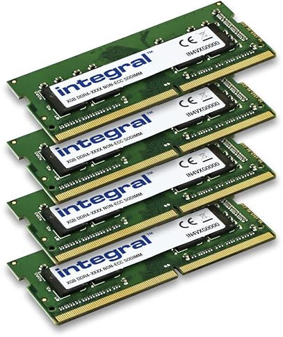 Integral Confezione da 4 moduli di memoria RAM DDR4 da 8 GB, 3200 MHz, SODIMM, per computer portatili e MacBook
