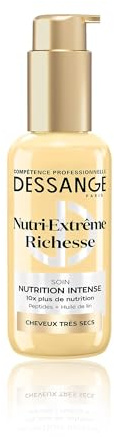 DESSANGE Soin Sans Rinçage Nutrition Intense Cheveux Très Secs 110ml | Peptides & huile de lin, Nourrit longueurs & pointes, Douceur & éclat, Gamme Nutri-Extrême Richesse