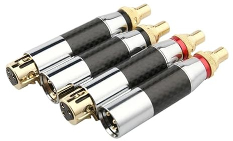 Audiokonverter XLR 3-Pin auf RCA-Buchse Lautsprecher-/Verstärkerbuchse Mikrofon(XLR Male Female Mix)