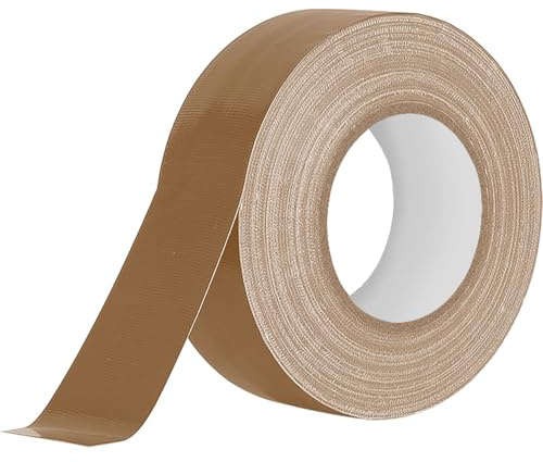 Humyu Panzertape Wasserfest Braun, Gewebeklebeband 25mm x 20m Panzerband Extra Stark Wasserfest Universelles Gewebeband Witterungsbeständig für Innen & Außen Gewebeverstärktes Reparaturband