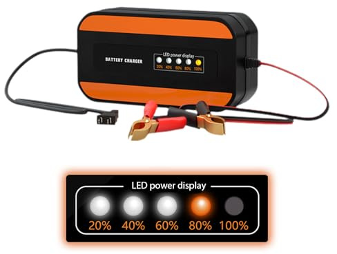 Ladegerät Für Autobatterien | 12V Pulsladegerät für Fahrzeuge | Puls Batterie Wiederbelebung Ladegerät,für Automobile SUVs Motorräder ATVs Lastkraftwagen Rasenmäher Wohnmobile
