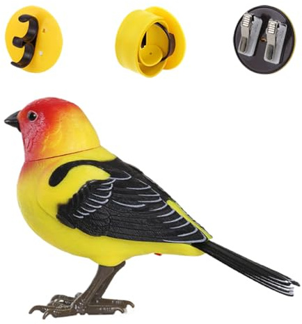 Generisch Toy Bird - Desktop Realistic Talking Electronic Pet for Sensory Play | Interactive Animated Avian with Voice Recording & Playback for, Birthday and Room Decor