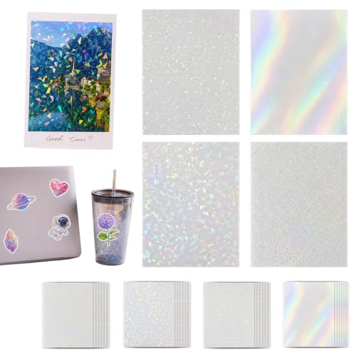 32 Blatt A4 Selbstklebende Holografische Overlay Folie, Wasserdicht