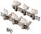 Yibuy Silver Kunststoff Griff Klassische akustische Gitarre Tuner Tuning Pegs Schlüssel links und rechts Stimmmechaniken 2 Stück