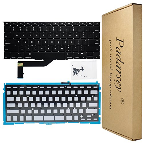 Padarsey - Teclado retroiluminado para MacBook Pro 15 A1398 2013 2014 2015 Retina con tornillos (año 2013 solo puede adaptarse tarde)