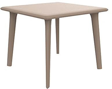 resol New Dessa Mesa Cuadrada Interior, Exterior 90x90 | jardín, terraza, balcón, Salon, Cocina, Comedor | diseño, Ligero, Multiusos | 2-4 Personas | Arena