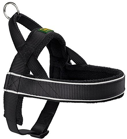 HUNTER harnas voor Hond Norweger Racing Nylon zwart/zwart XL 72-90X3,8 cm