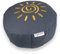 maylow Yoga mit Herz® Hochwertige Meditationskissen Stickerei Shanti Sonne Bezug waschbar Innenkissen Bio-Dinkelspelzen Ø33 cm H: 15cm (Personalisierung nach Wunsch) (grau, H:15cm)
