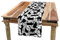 ABAKUHAUS Katze Tischläufer, Schwarze Katzen Verschiedene Poses, Esszimmer Küche Rechteckiger Dekorativer Tischläufer, 40 x 300 cm, Schwarz Grau