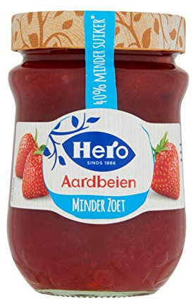 Mermelada de fresa baja en carbohidratos | Hero | Mermelada de fresa menos dulce | Peso total 295 gramos