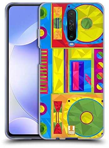 Head Case Designs Boombox Geometrische Gadgets Soft Gel Handyhülle Hülle kompatibel mit Xiaomi Redmi K30 / 5G