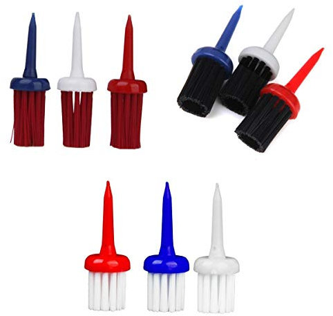 Inzopo 3 Packungen (verschiedene Größen) Golf-Tees Brush Driver Trainingszubehör zufällig