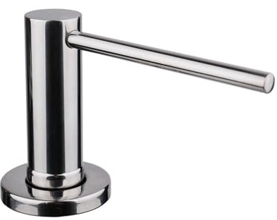 AIKE Dispensador de Jabón Bajo Encimera, para Cocina como para Baño, con Bomba de Acero Inoxidable, Botella de 500-ml, Relleno Superior