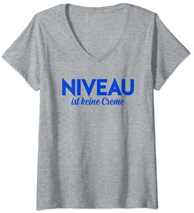 Damen Niveau ist keine Creme T-Shirt mit V-Ausschnitt