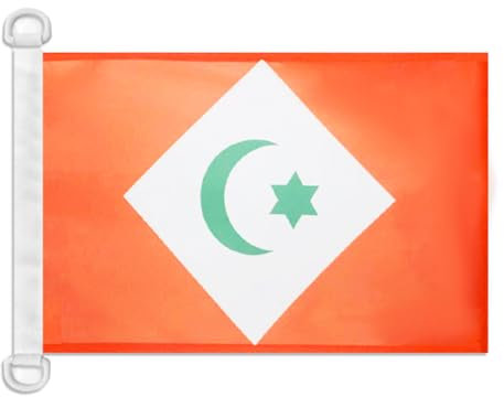 AZ FLAG BOOTFLAGGE RIF-Republik 45x30cm - RIF IN MAROKKO BOOTSFAHNE 30 x 45 cm Marine flaggen Top Qualität