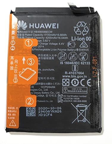 Batterie d'origine HB486586ECW 4200mAh Compatible avec Huawei P40 Lite/Huawei Mate 30