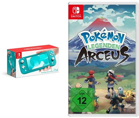 Nintendo Switch Lite, Standard, türkis-blau + Pokémon-Legenden: Arceus - [Nintendo Switch]