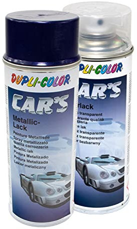 Lackspray Spraydose Cars Dupli Color 706844 blau-lila metallic 400 ml + Klarlack 385858 400 ml