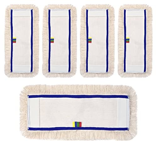 Profi Wischbezug aus Baumwolle | 40cm Breite | 5er-Pack | für alle Bodenarten und Bodenwischer | Ersatzbezug zur Schmutzaufnahme mittels Wischmopp