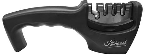 4-in-1 Knife Sharpener Kit with Cut-Resistant Glove, 3-Stage Quality Kitchen Knife Accessories to Repair, Grind, Polish Blade, Professional Knife Sharpening Tool for Kitchen Knives