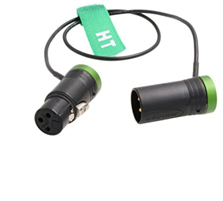 HangTon Audio Cable Low-Profile XLR 3 Pin Male to Female for Mic Camera Sound Devices 888 633 Zaxcom Zoom Audio Recorder Green 20