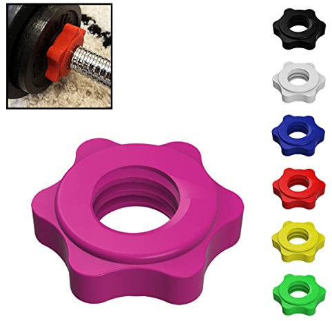 R-Satz Shop Hantel Schraube Sternverschluss 30mm Drehverschluss Hantelschraube Spinlock (Pink)